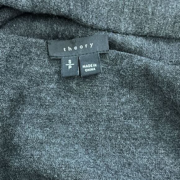 Theory Womens Gray Wool open front Cardigan Sweater size SP - Picture 7 of 9